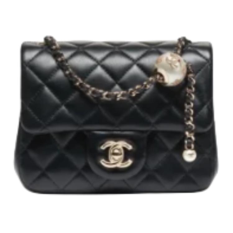 Сумка через плечо из овчины Regular женская black CHANEL, Gift Set(Set+Box+Shopping Bag) — фото 2