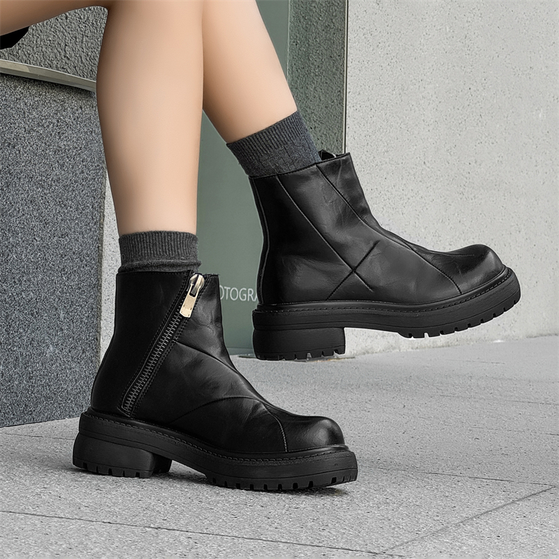 WEISHIBANGWEI Черные унисекс ботинки на щиколотку женский размер, цвет Black Women's Size — фото 2