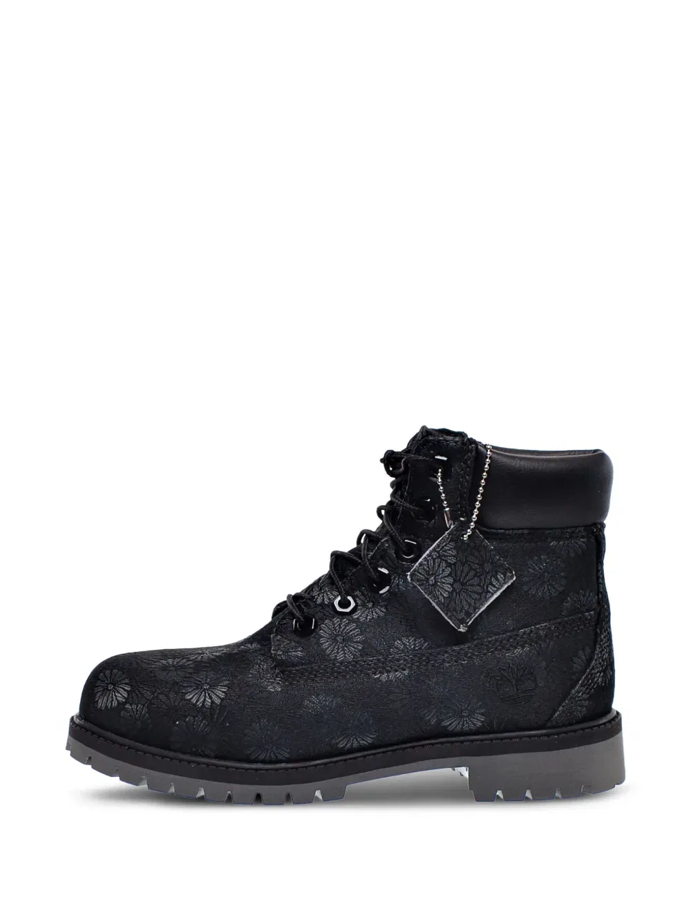 Ботинки с цветочным узором, 6 дюймов Timberland Kids, черный