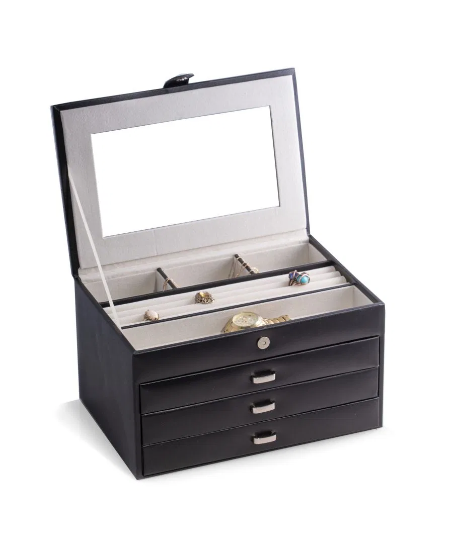 Четырехъярусная шкатулка для украшений с несколькими отделениями Bey-Berk, мультиколор — фото 3