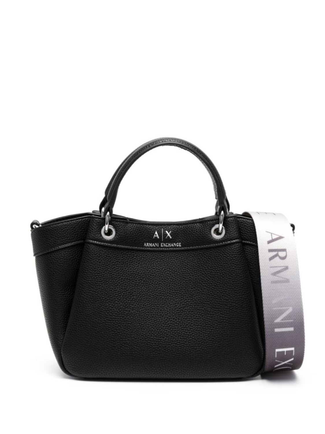 

Сумка-тоут с тисненым логотипом Armani Exchange, черный
