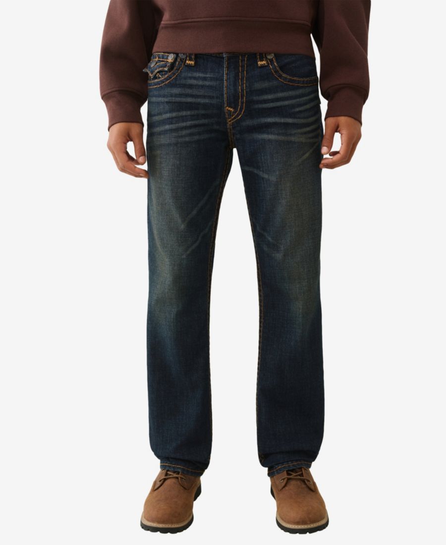 

Мужские джинсы прямого кроя Super T-Stitch True Religion, Midnight Spark Dark Wash