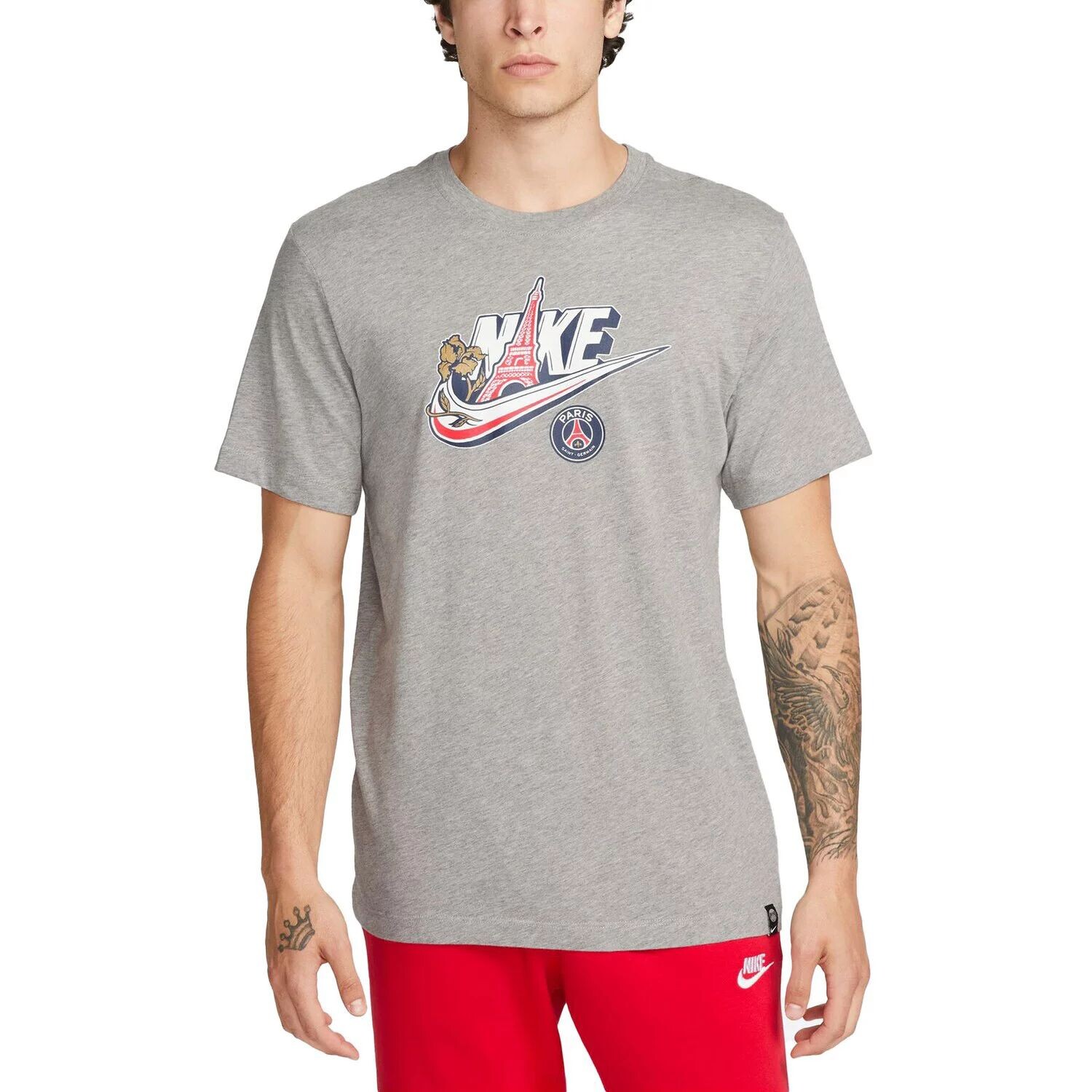 

Мужская футболка Nike Heather Grey Paris Saint-Germain Futura