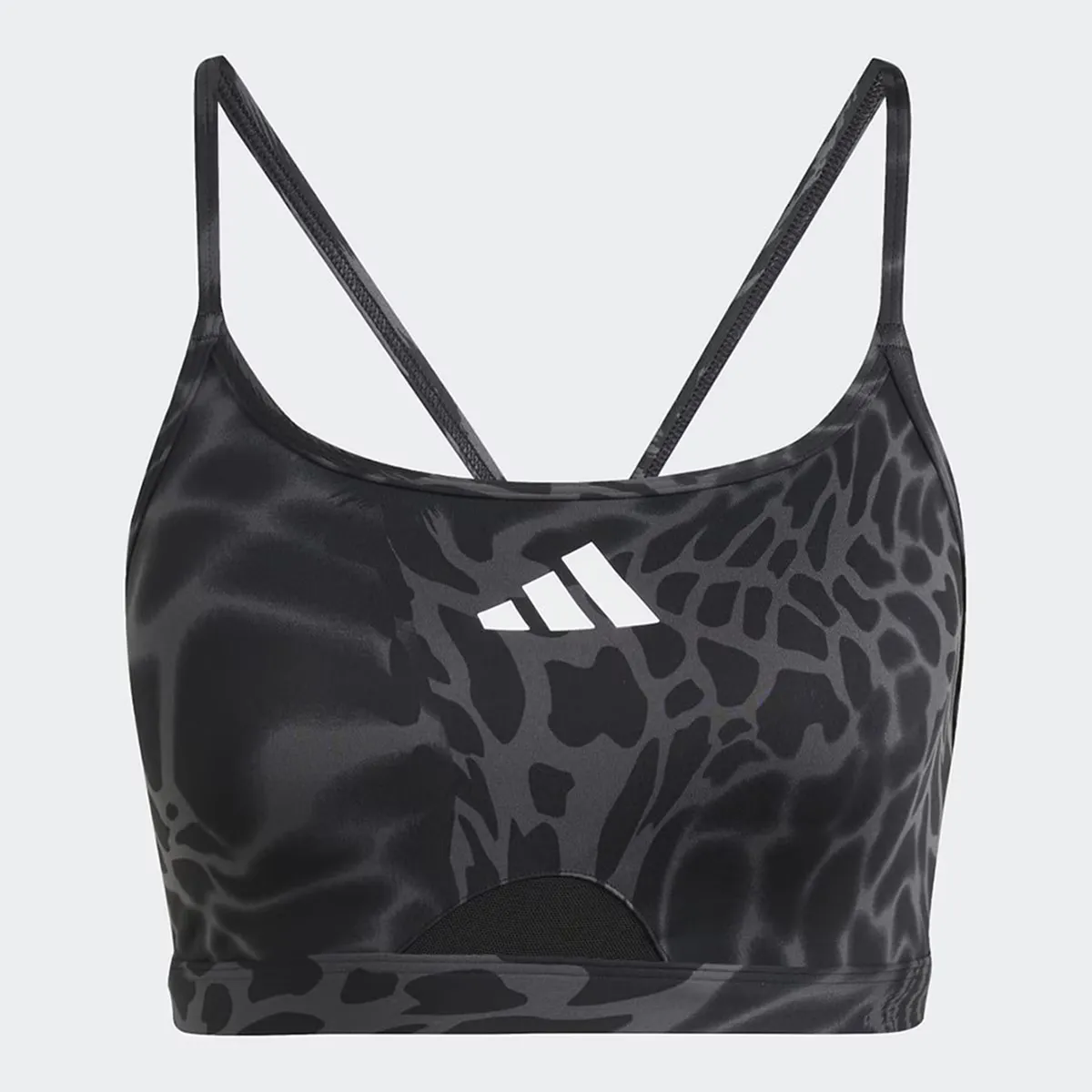 

Aeroreact Training Light Support 3 полосы спортивный бюстгальтер Adidas, чёрный