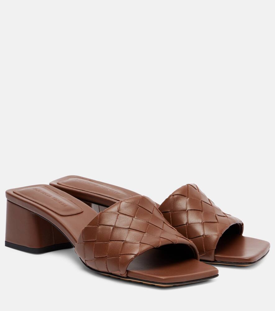 Parco 45 Intrecciato кожаные мюли Bottega Veneta, Dark Leather
