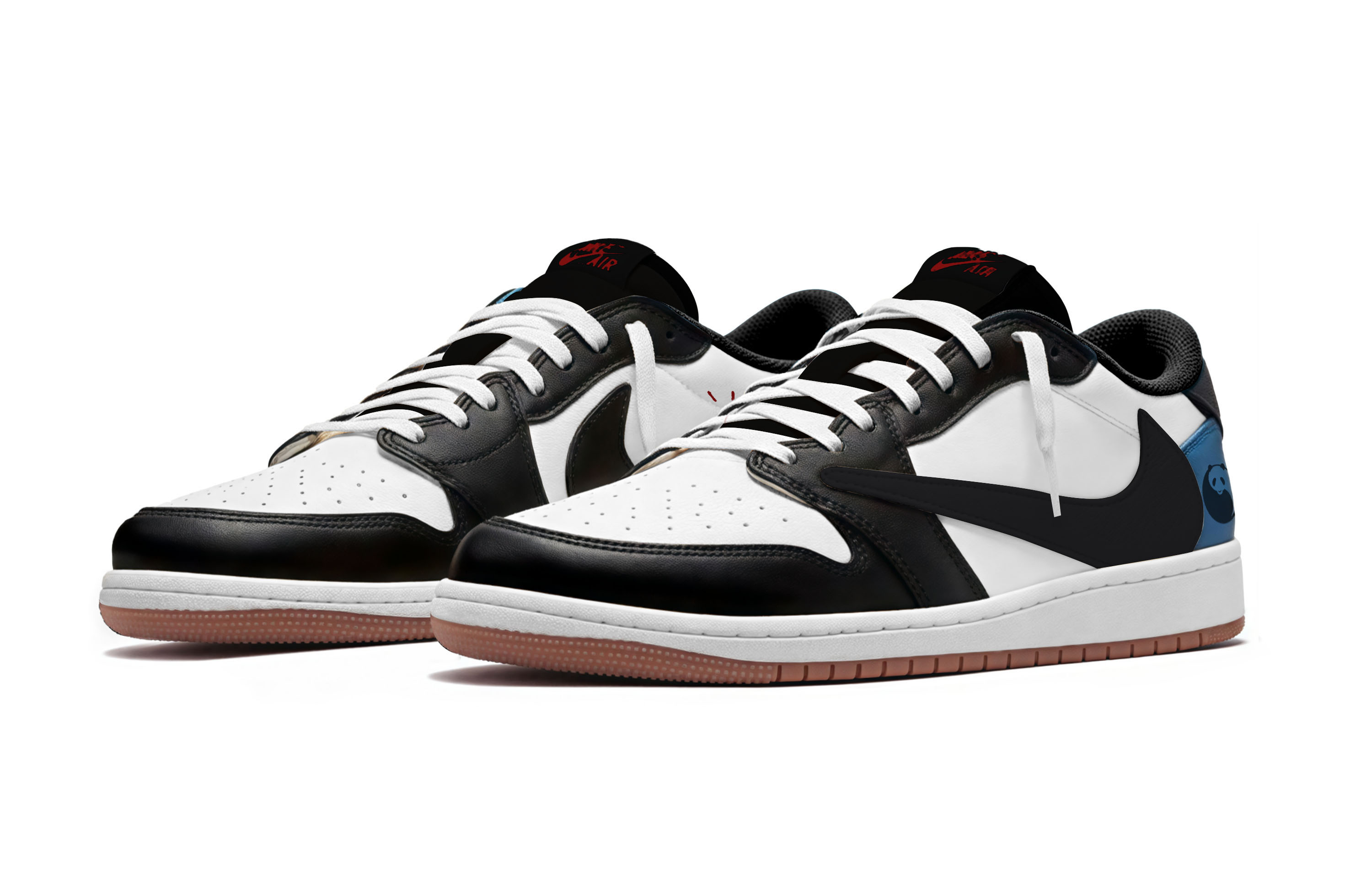 Jordan Кроссовки Travis Scott X Air 1 Vintage для баскетбола, унисекс, низкие, синий — фото 4