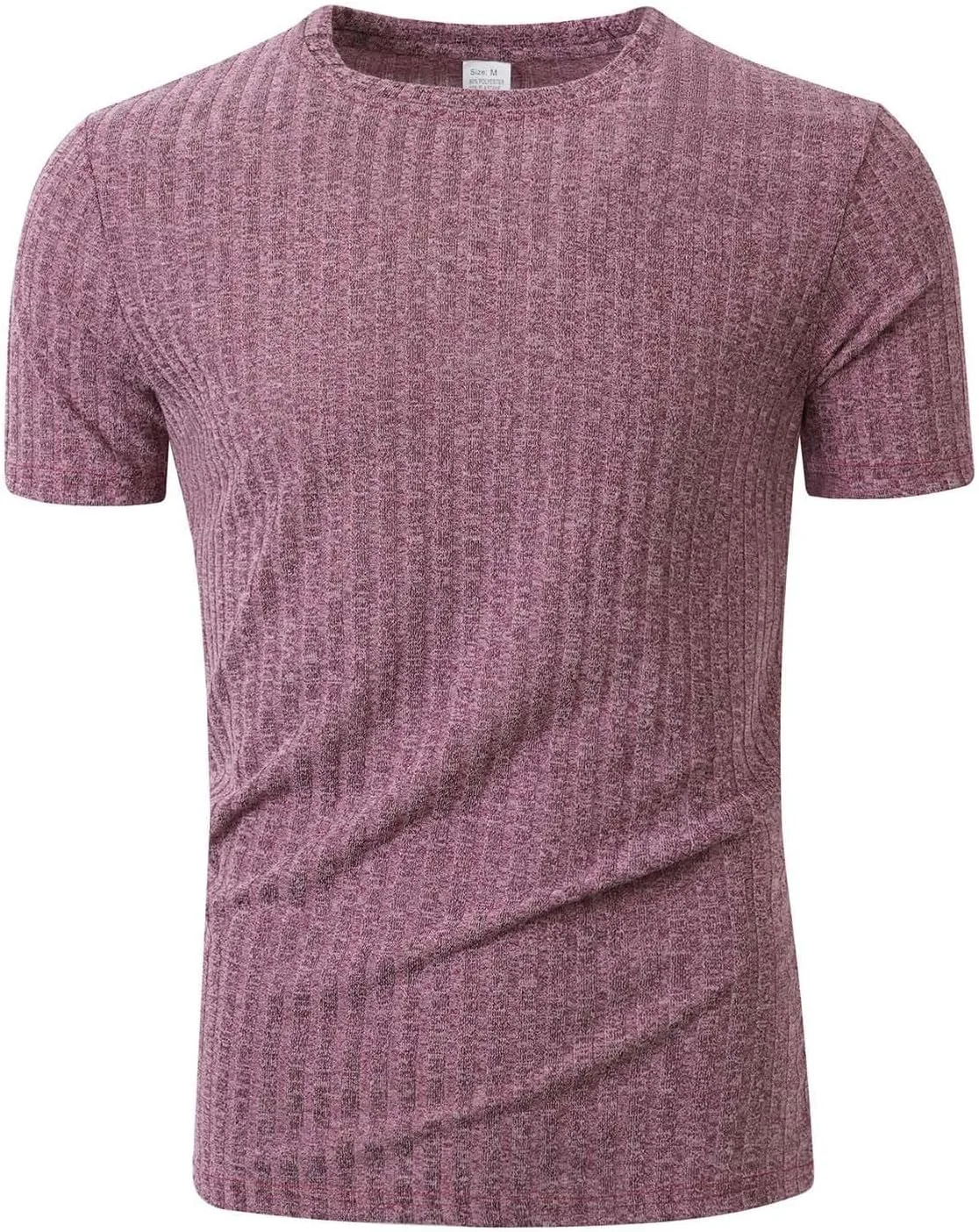 

Мужская футболка с ребристым узором, короткий рукав, slim fit