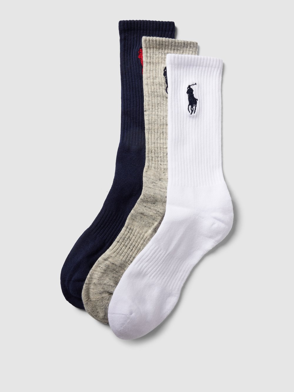 

Носки с пришитыми этикетками в упаковке по 3 пары, модель «BIG PONY» Polo Ralph Lauren Underwear, темно-синий