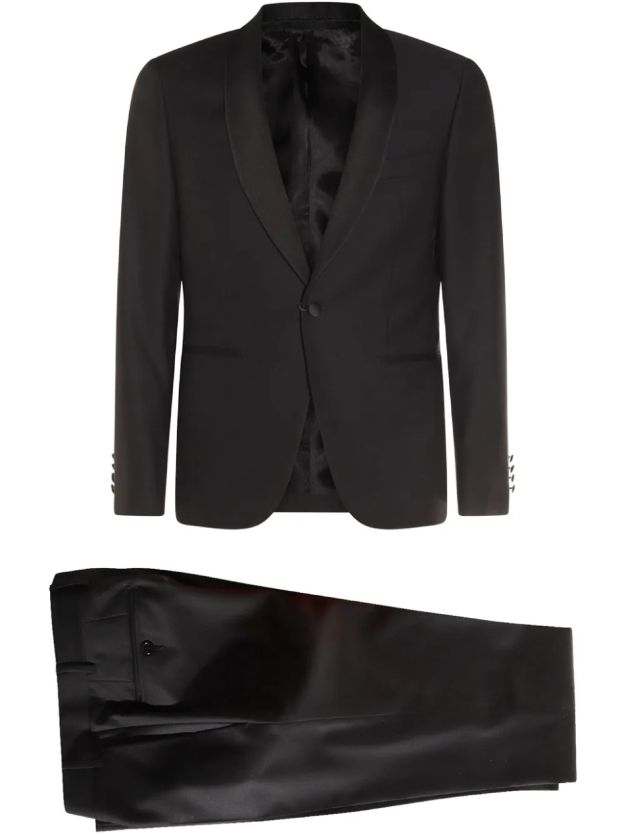 

Однобортный костюм Canali, черный