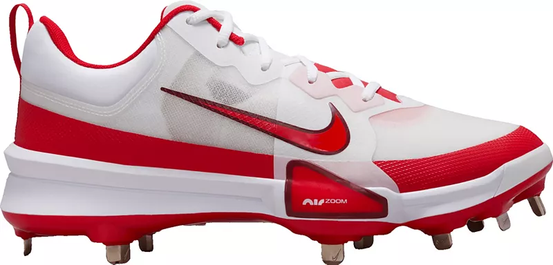 

Мужские металлические бейсбольные бутсы Nike Force Zoom Trout 9 Pro, цвет White/University Red/Team Red