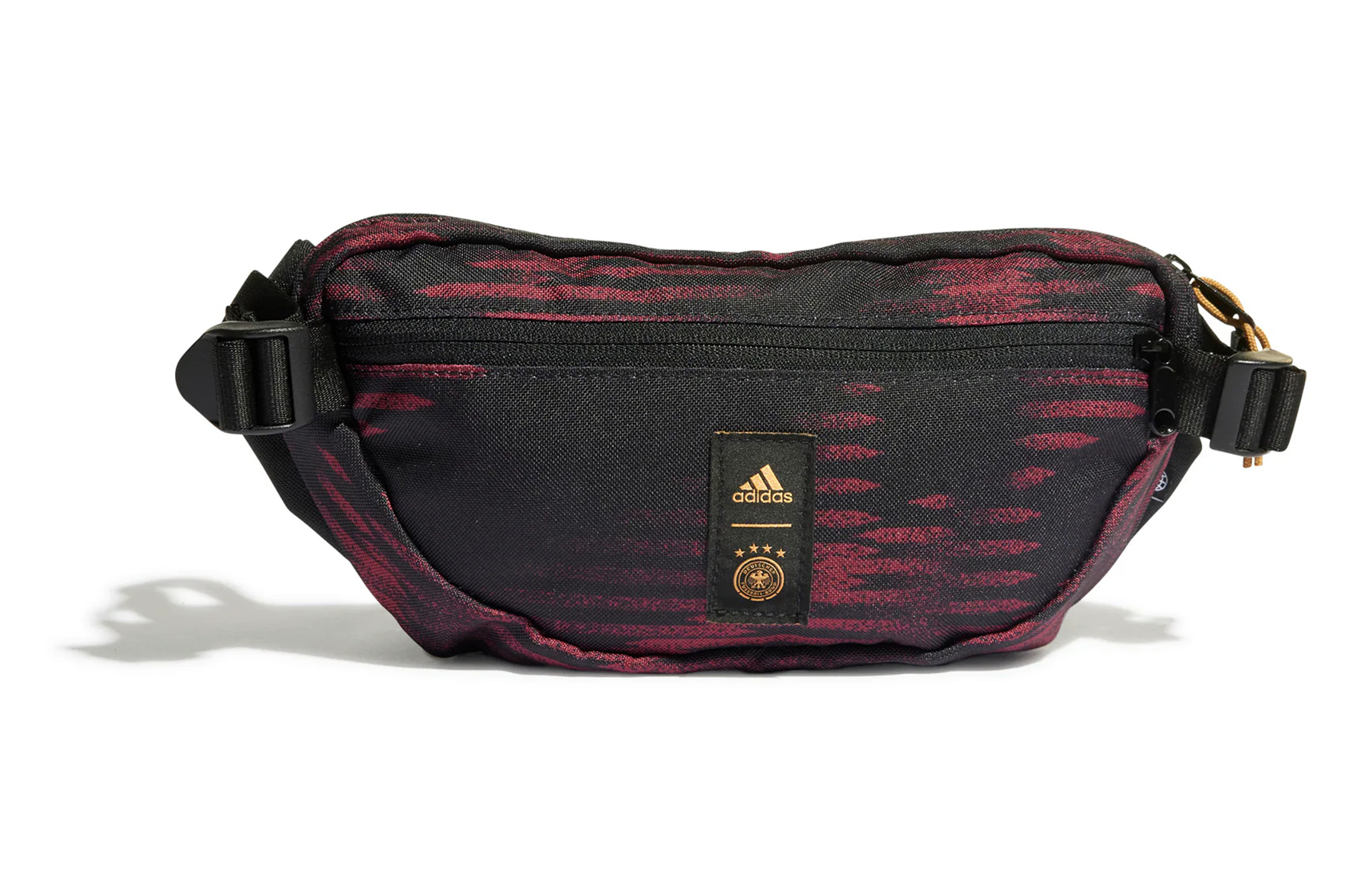

Adidas Спортивная сумка из переработанного полиэстера, сумка-слинг, поясная сумка, сумка через плечо, обычная, унисекс, черно-золотая