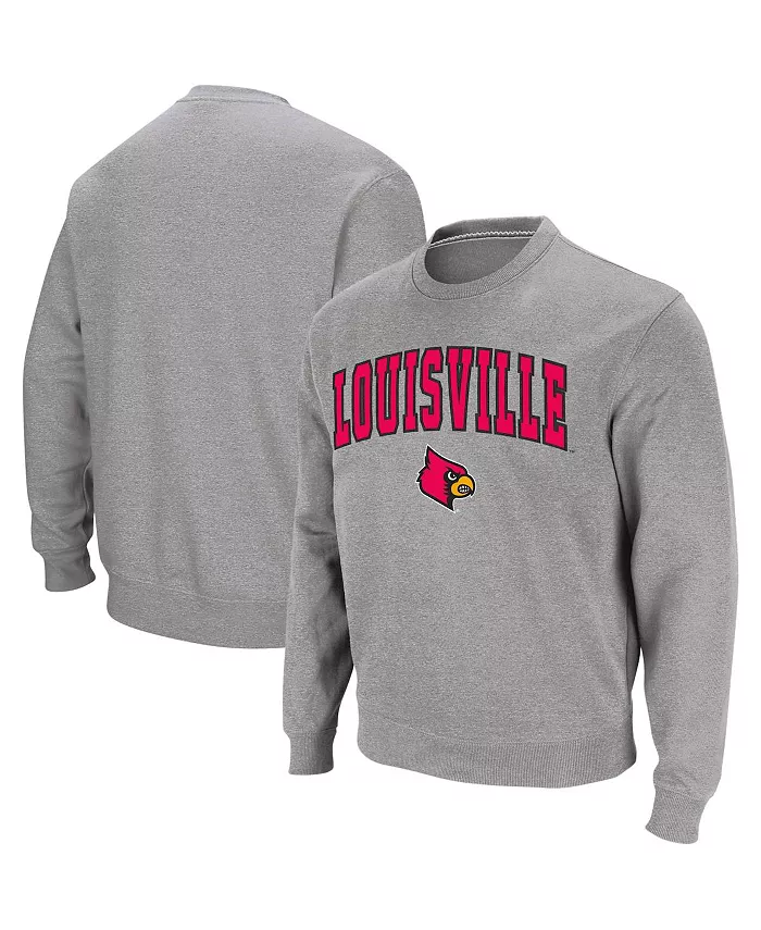 

Мужской свитшот с логотипом и аркой Louisville Cardinals Colosseum, серый