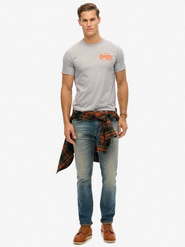 Расслабленная футболка с винтажным логотипом Superdry, цвет Grey Marl — фото 3