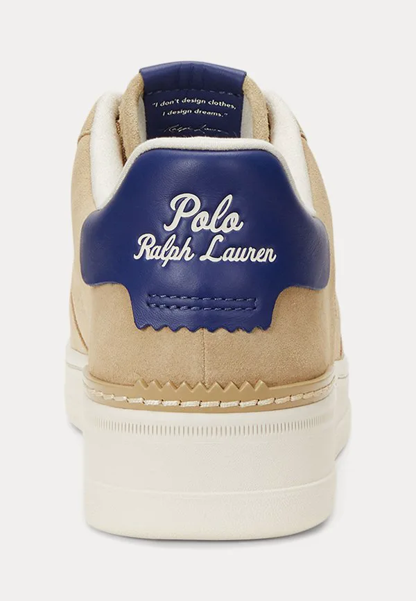 Замшевые кроссовки masters court Polo Ralph Lauren, Bone/Light Navy — фото 3