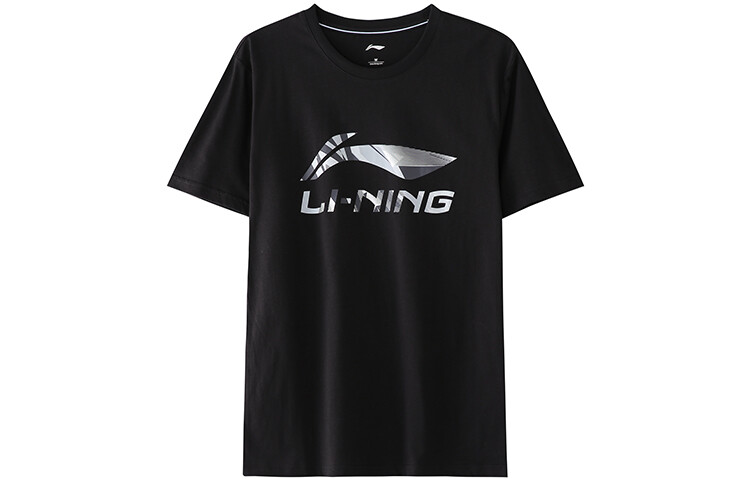 

Спортивная модная коллекция футболок для мужчин, черная Lining, черный