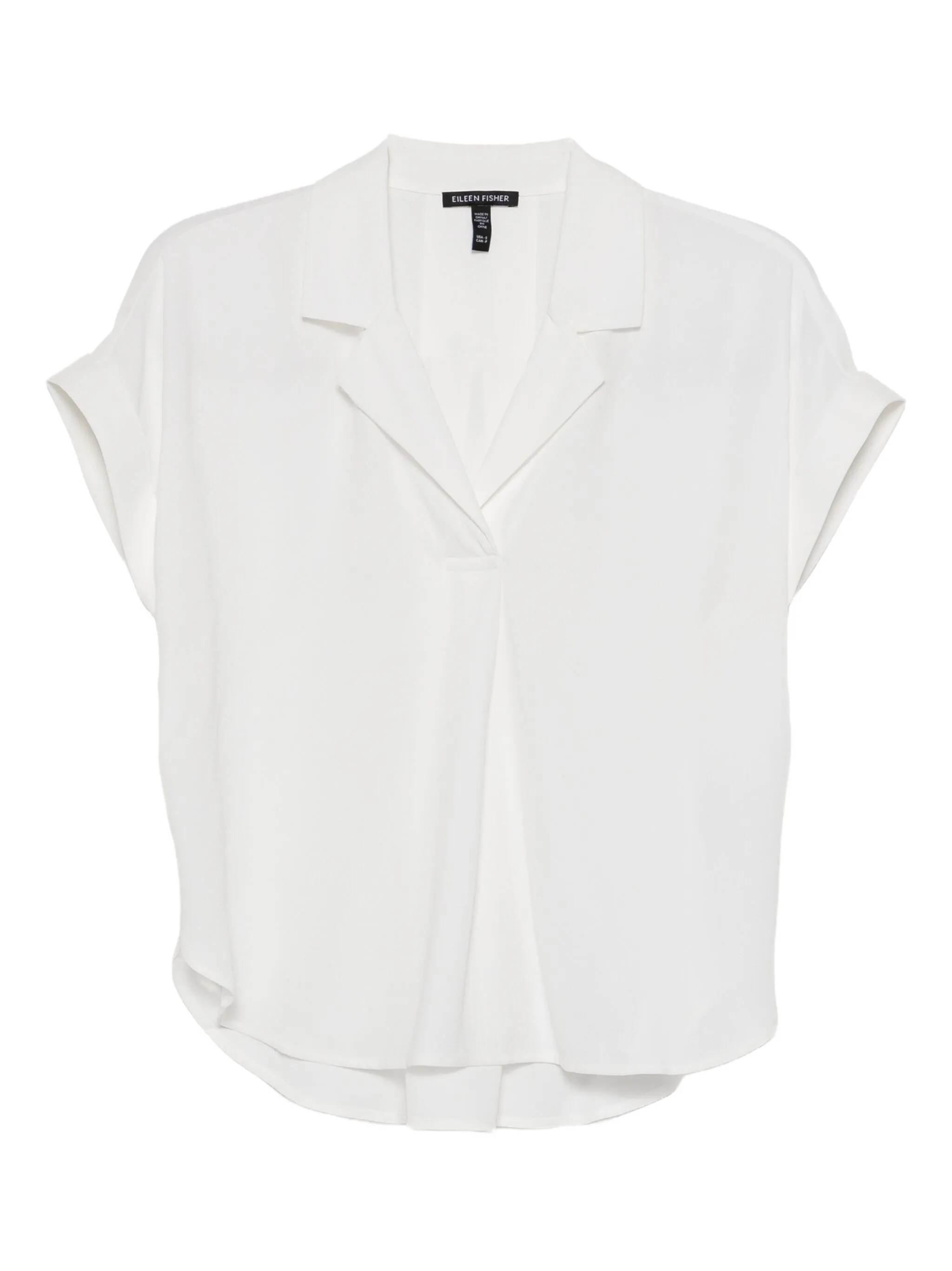 

Блузка с заостренным воротником Eileen Fisher, белый