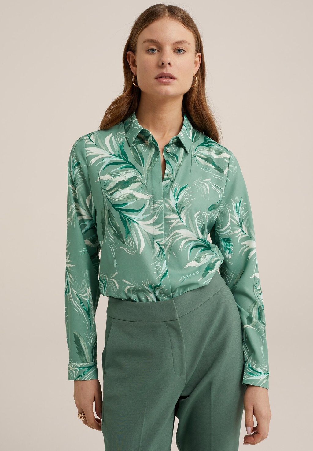 

Блузка-рубашка WE Fashion, цвет green