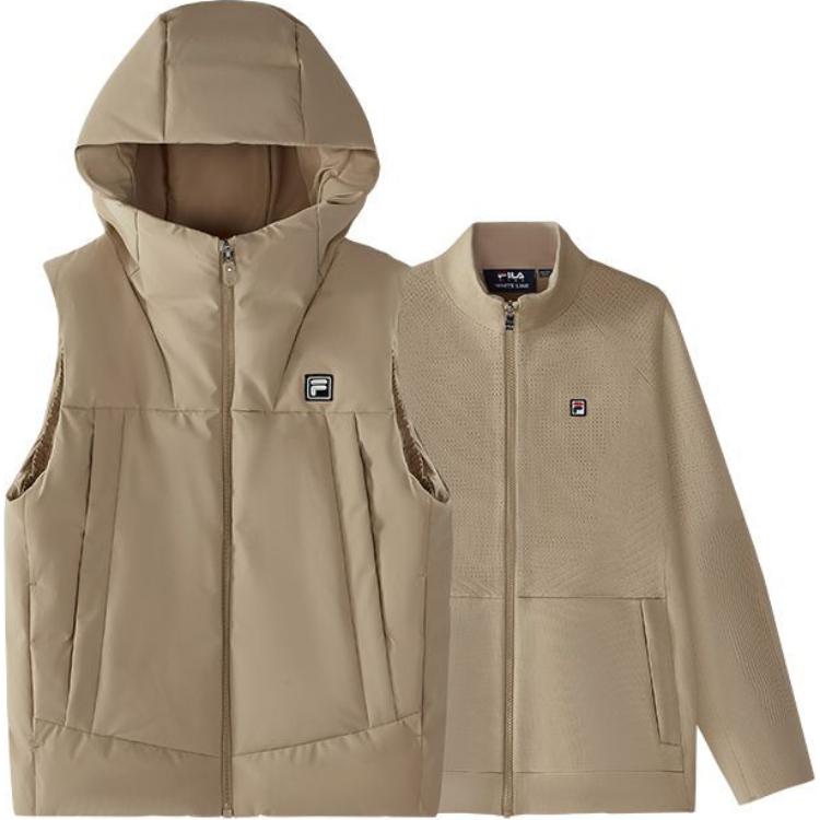 

FILA KIDS Пуховик 2-предметный сет Brown Light Khaki Teenagers