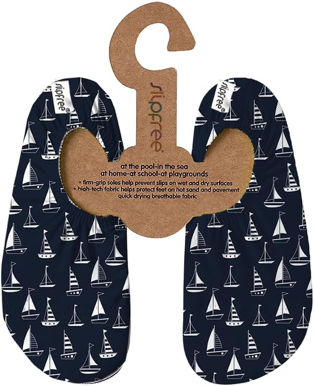 

Детские водные тапочки для девочек и мальчиков, нескользящие аква-носки, для пляжа, бассейна, плавания и спорта, быстро сохнут Slipfree, Yacht Junior
