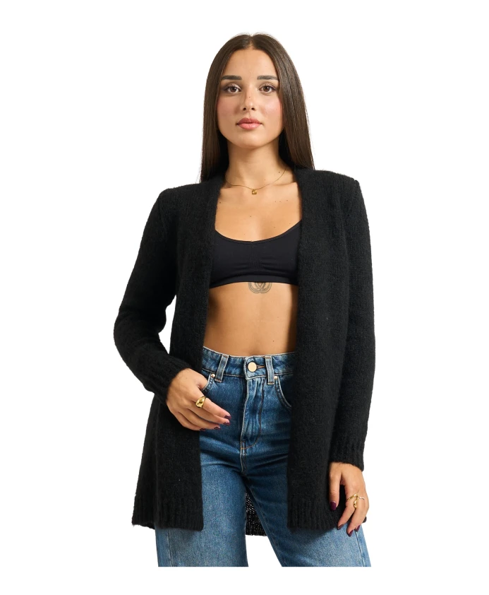 

Кардиган из альпаки и шерсти с V-образным вырезом. Alessia Santi, черный