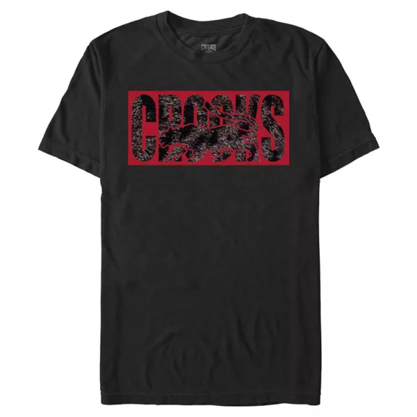 

Мужская футболка Crooks and Castle с графикой пантеры в атакующей позе Licensed Character, черный
