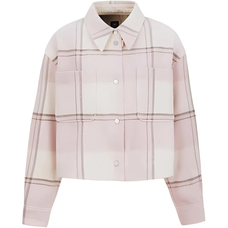 Короткая рубашка-пиджак в клетку Canada Goose, Quartz Pink Plaid