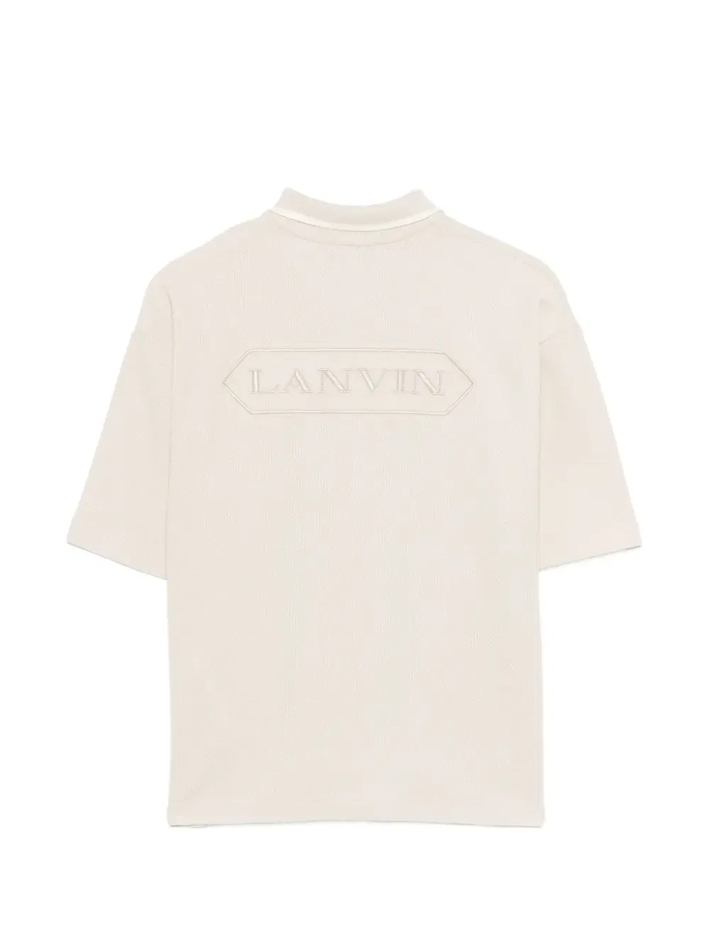 Поло с тиснением и карманом Lanvin Enfant, бежевый — фото 2