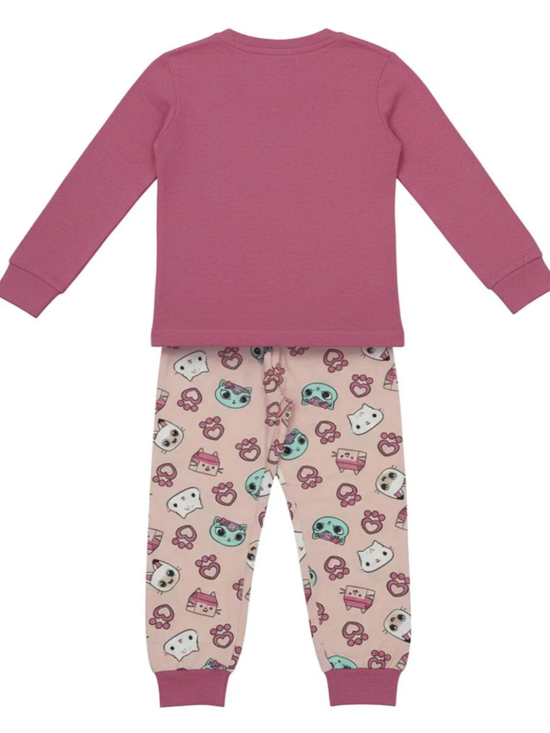 Пижама Cerdá Gabby's Dollhouse Pyjama Set Kids - Pink - Long Sleeve Sleepwear with Pants в вишнево-красном цвете — фото 2