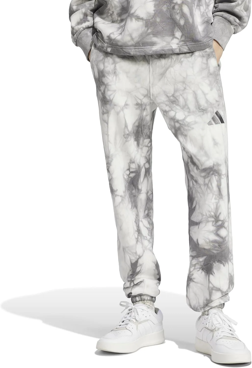 Мужские флисовые брюки Adidas All SZN с эффектом стирки, серый