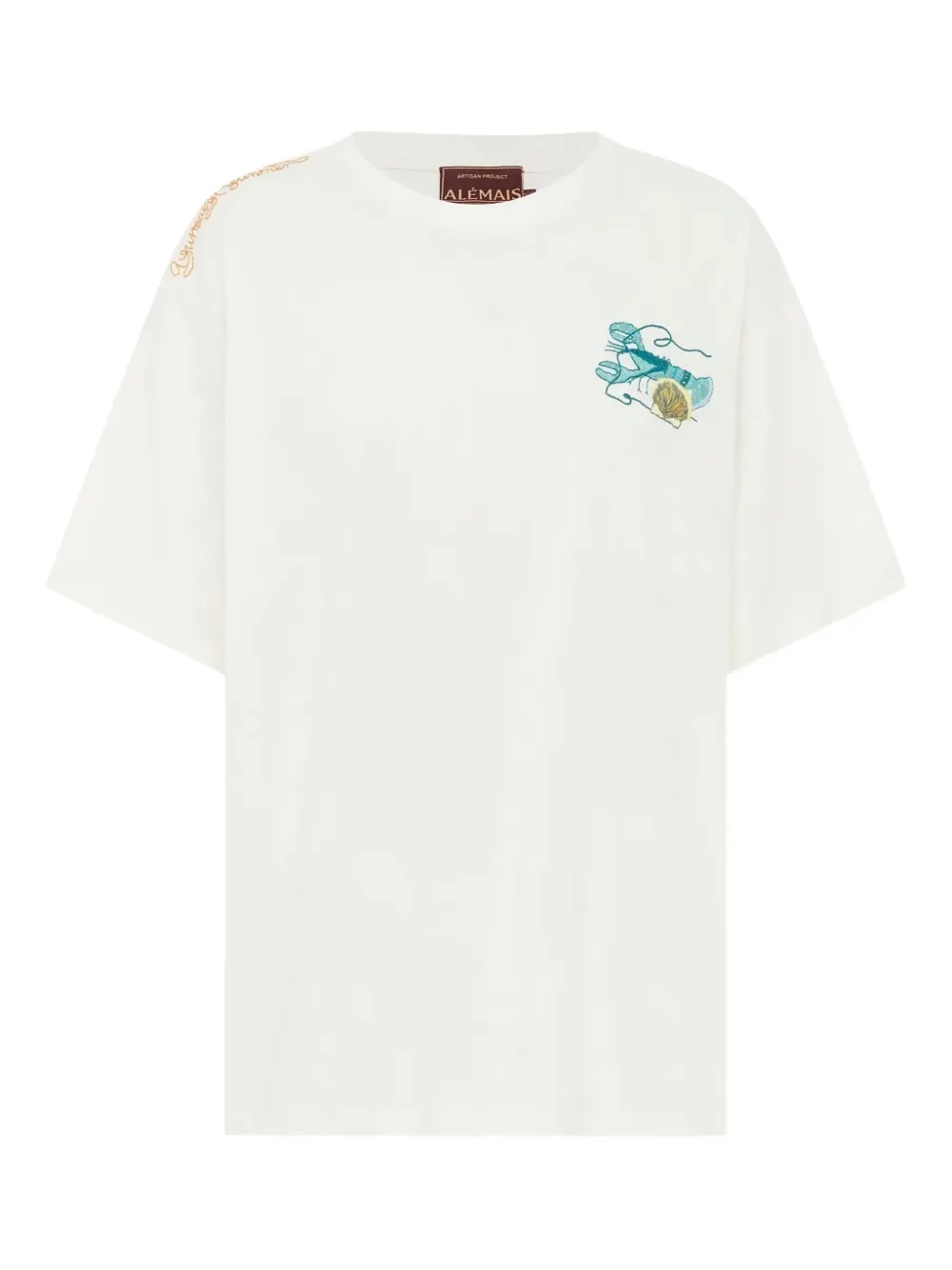 

Футболка Tide с вышивкой ALEMAIS, белый