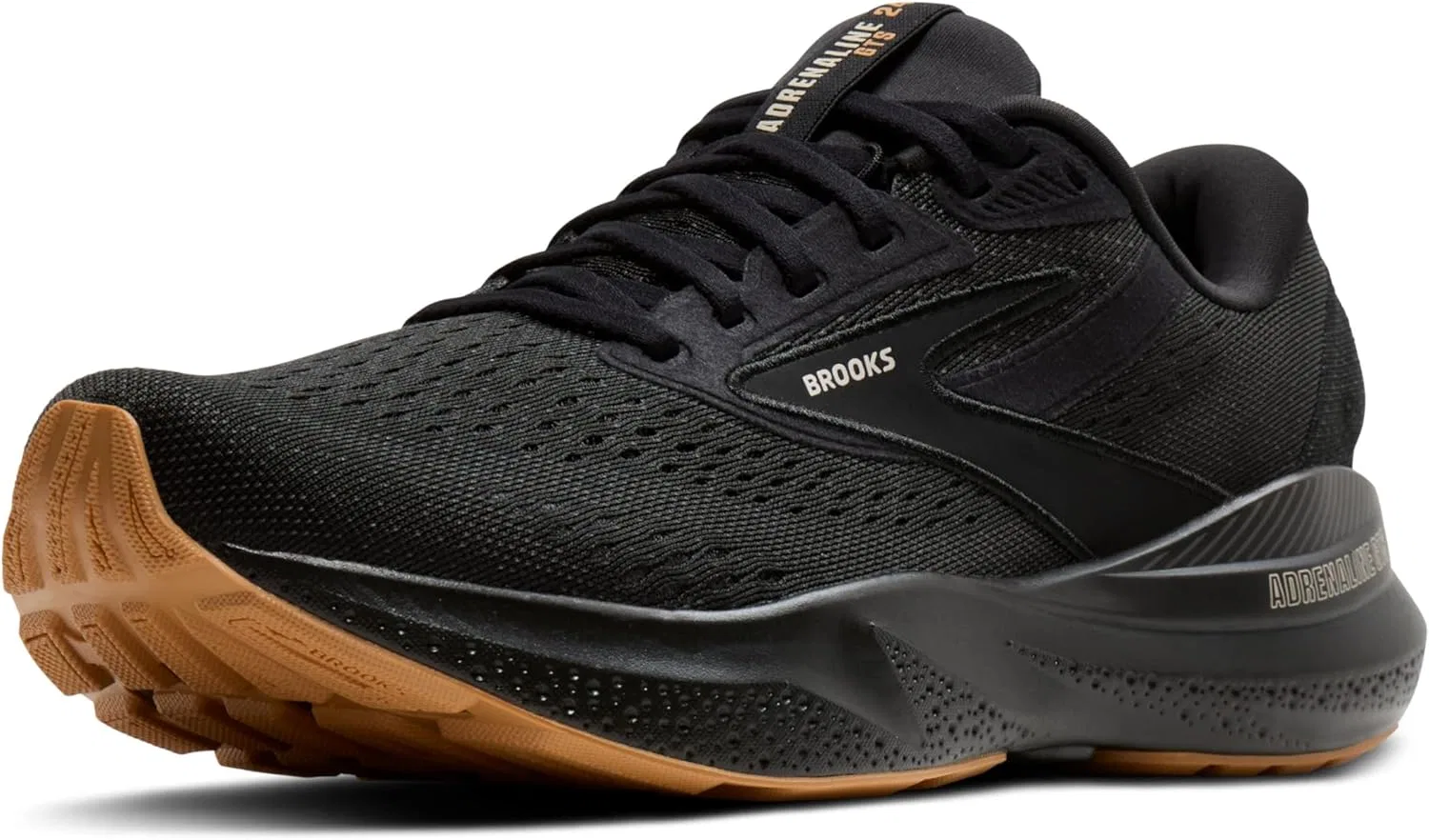Мужские беговые кроссовки Brooks Adrenaline GTS 24 с поддерживающей подошвой, Black, Grey Yellow