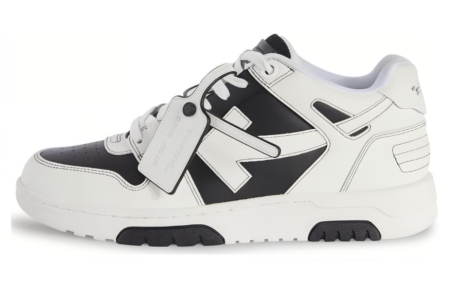 

OFF WHITE Out Of Office Ooo Лоу Топс 'Черный Белый' OFF-WHITE