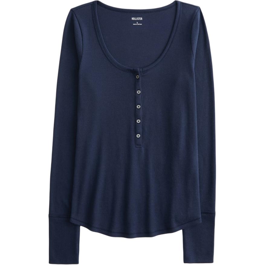 

Hollister Футболка женская морская синяя, Синий, Hollister Футболка женская морская синяя