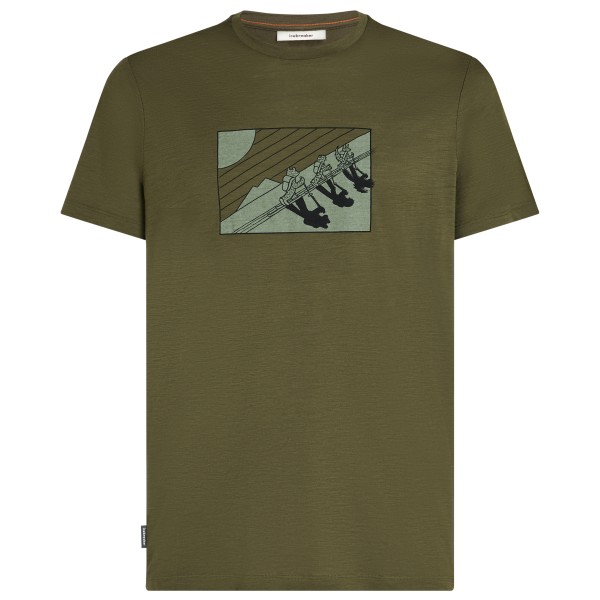 

Футболка Merino 150 tech lite s/s in the wild - рубашка из мериноса Icebreaker, Loden