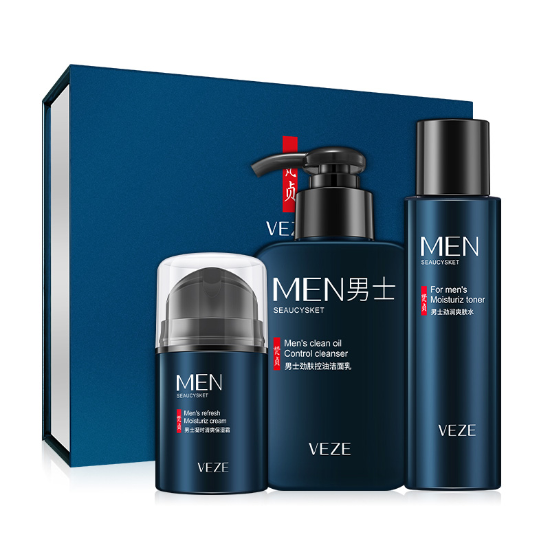 

Fan Zhen Освежающий набор из трех средств по уходу за кожей увлажнение, контроль жирного блеска и удаление черных точек