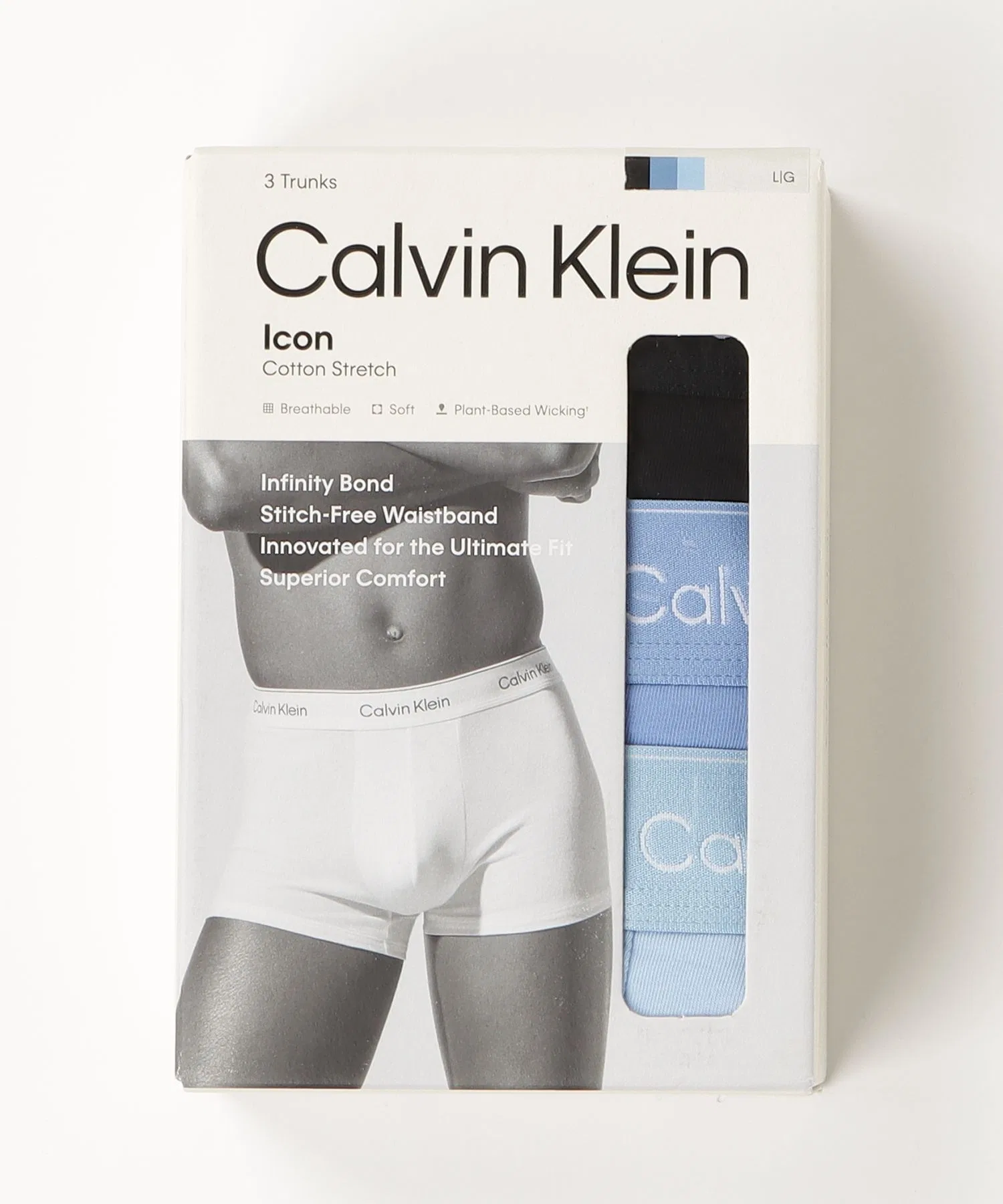 Мужские боксеры Calvin Klein ICON из эластичного хлопка (комплект из 3 штук) — фото 4