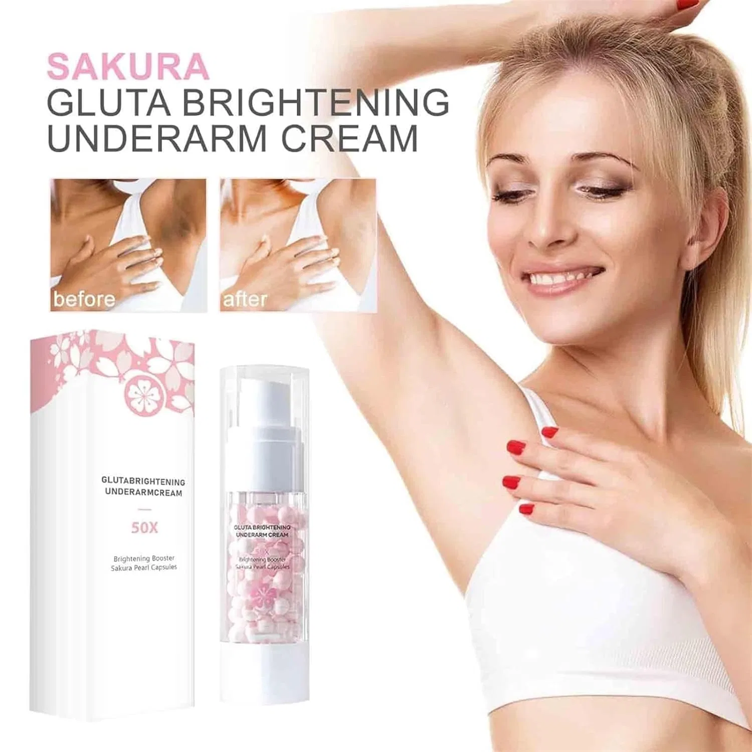 Осветляющий крем для подмышек Sakura Gluta, 30 мл (3 шт.) Eunmsi, 3 Pieces. — фото 2