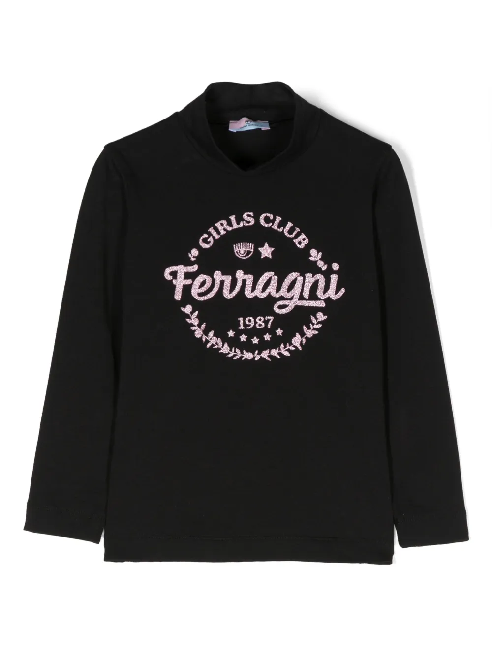 

Толстовка с логотипом Chiara Ferragni Kids, черный