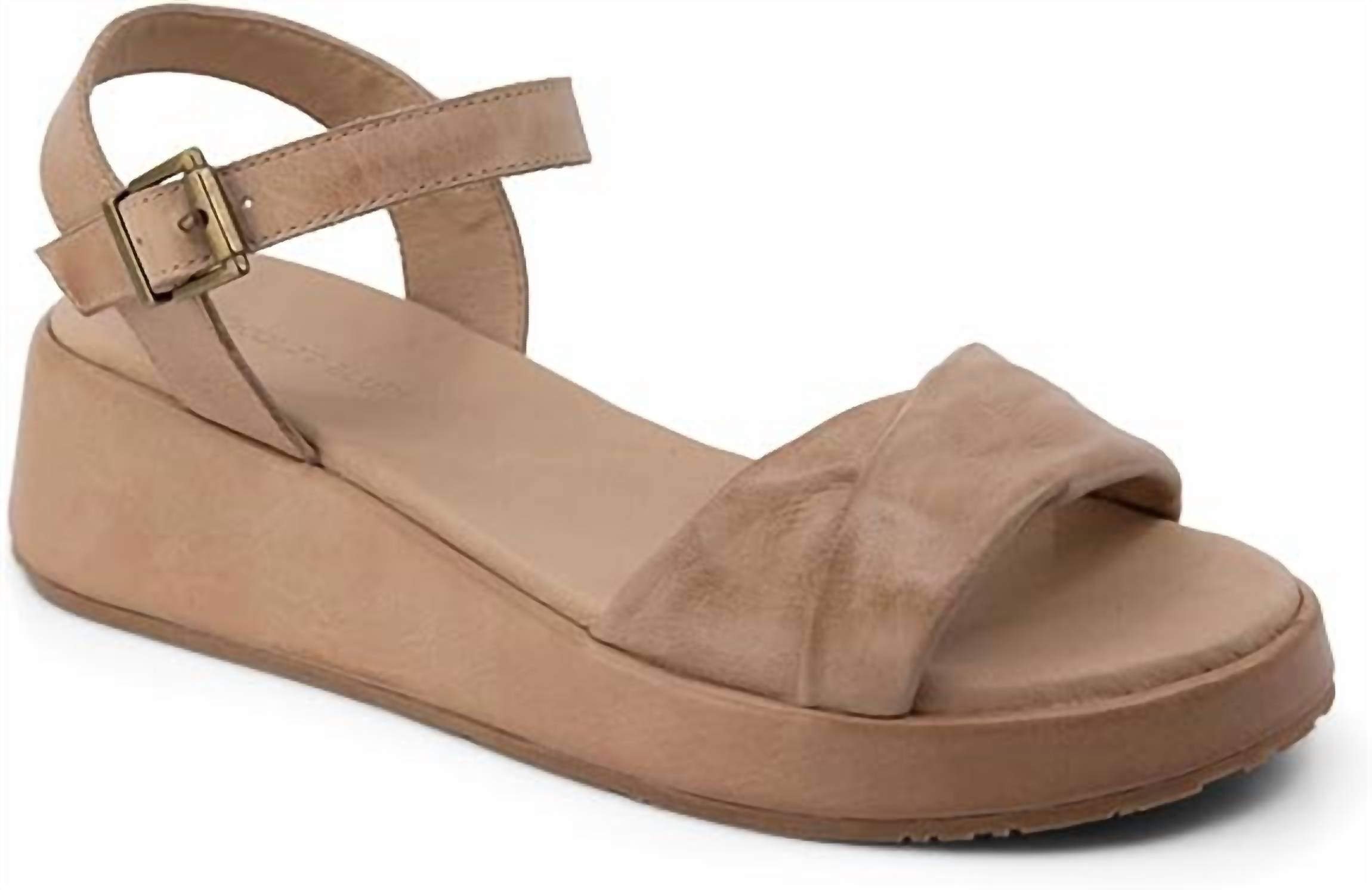 Женские мюли Elly на платформе из песочной кожи CHOCOLAT BLU, Sand Leather