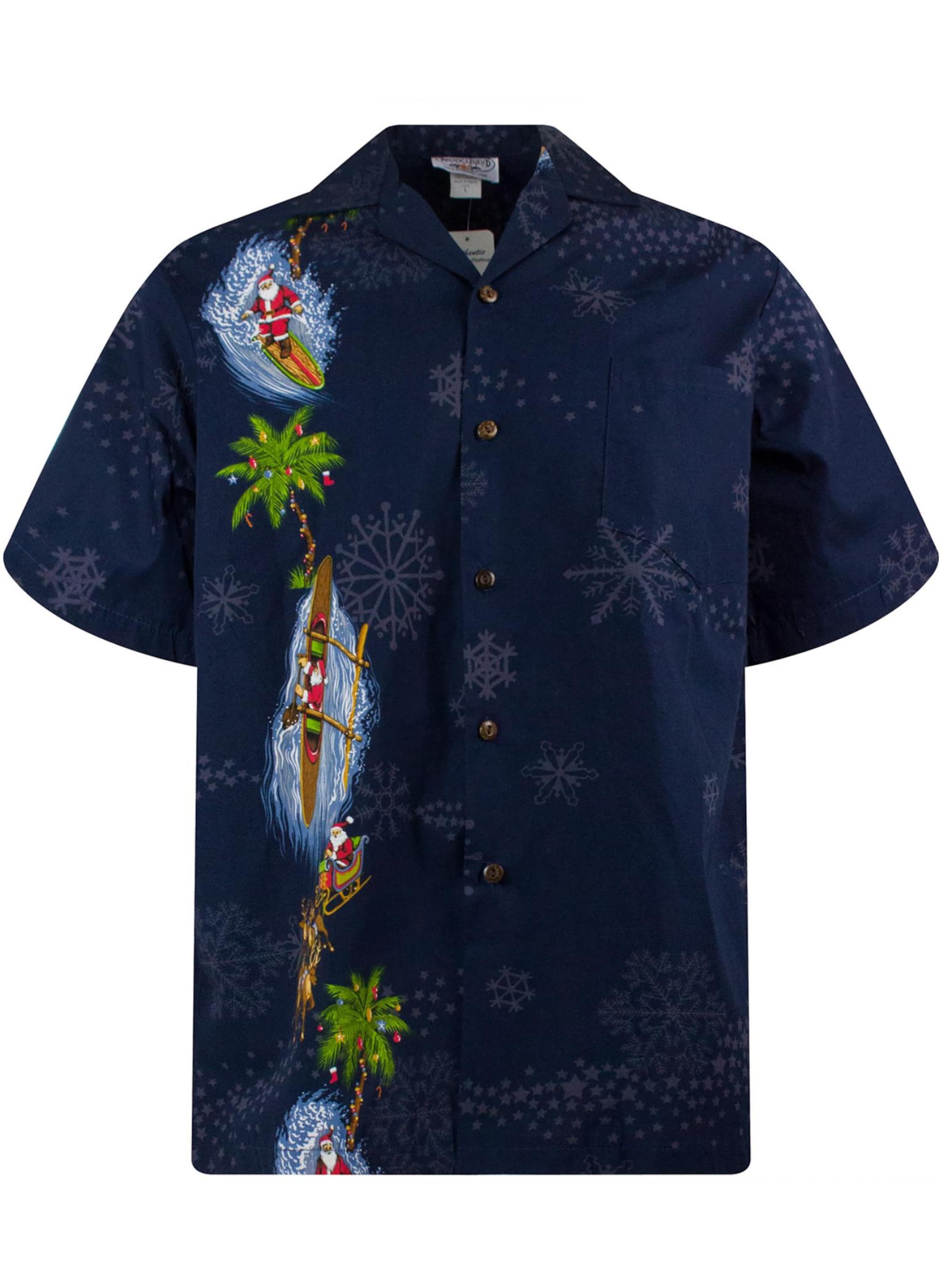 

Pacific Legend Рубашка на пуговицах Regular fit 'Christmas Island' в синем цвете