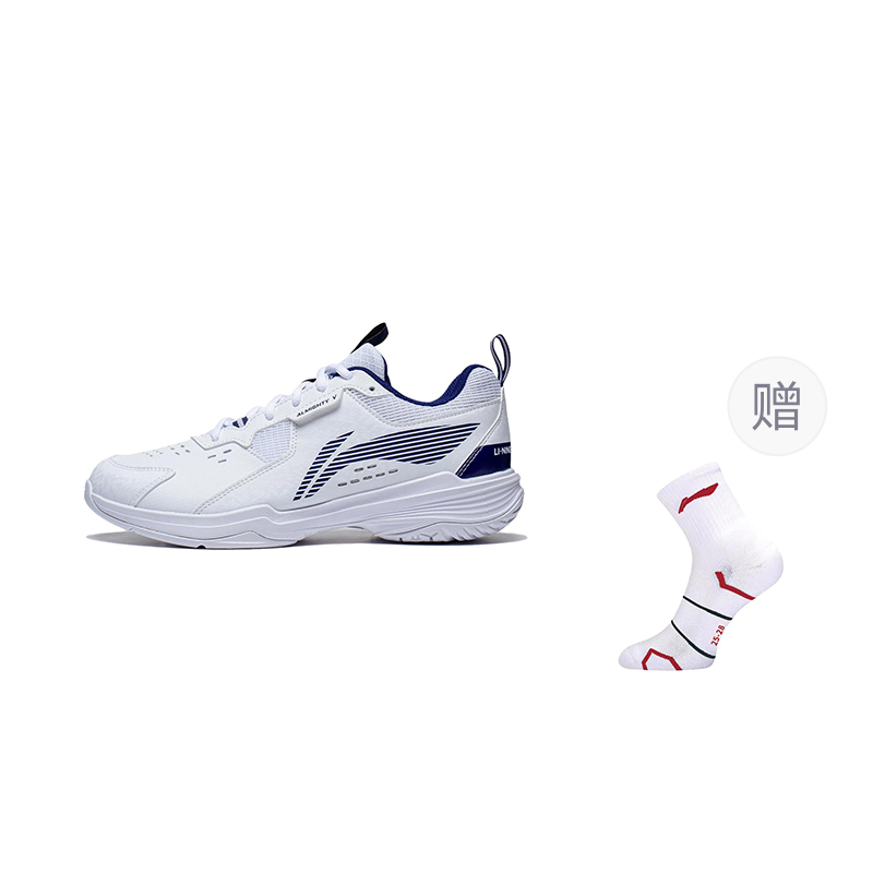 

Li-Ning Li Ning Ace V Collection Slip Resistant, Abrasion Resistant, Breathable Low top Badminton Shoes Unisex White Blue