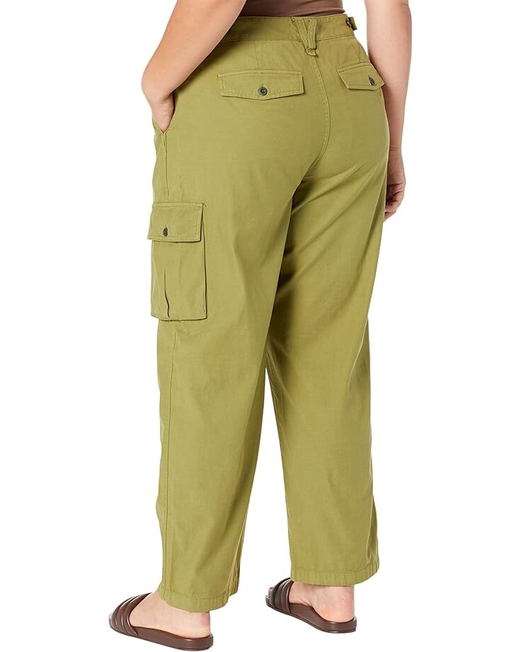 

Брюки Madewell Plus Garment-Dyed Low-Slung Straight Cargo Pants, цвет Classic Olive