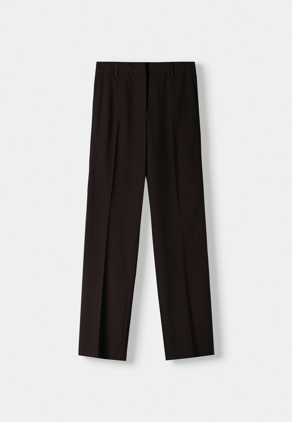 

Брюки STRAIGHT-LEG TAILORED Bershka, темно-коричневый