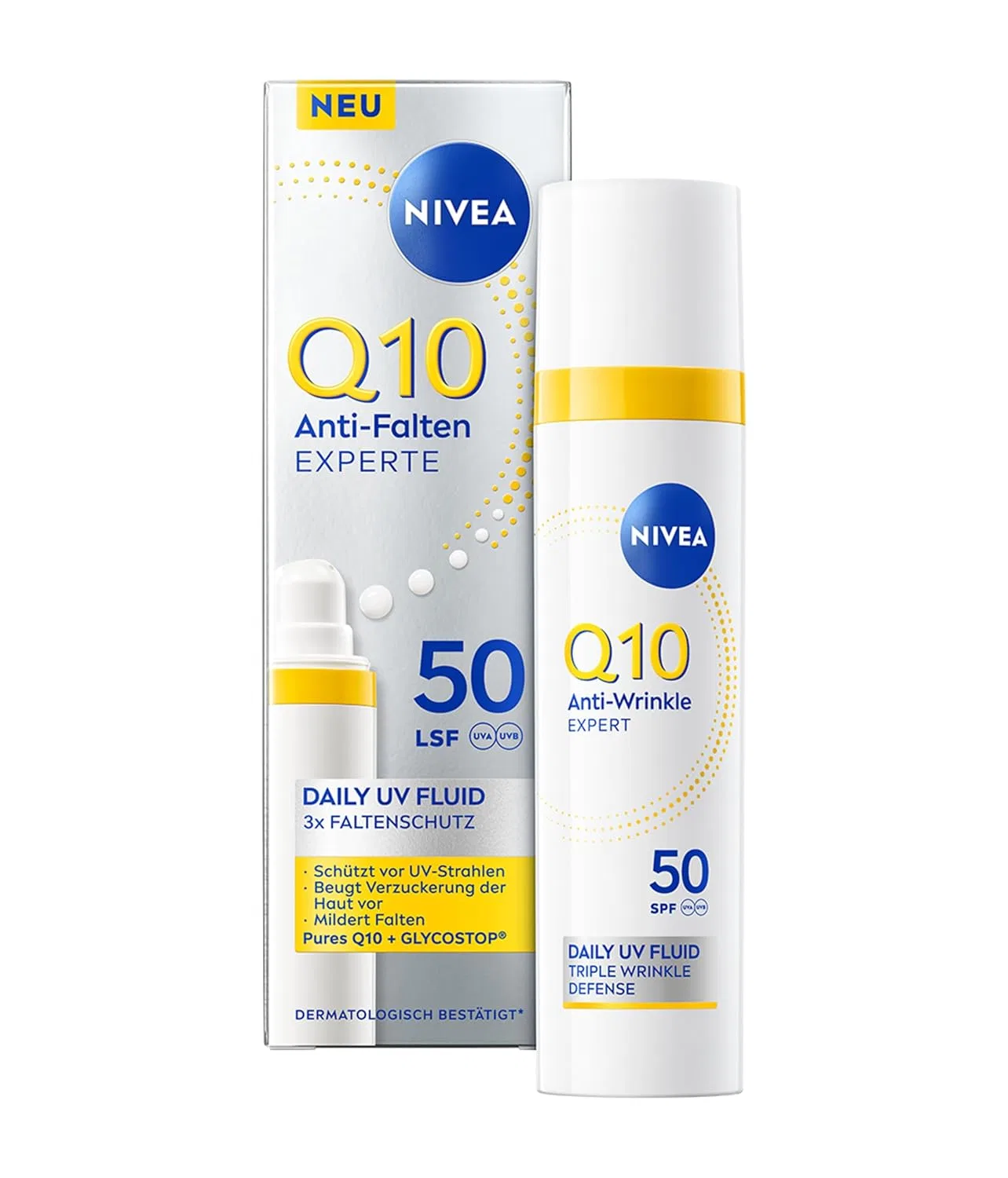 Флюид Beiersdorf — Дневной для лица Nivea Q10 Daily UV Fluid с SPF, 40 мл
