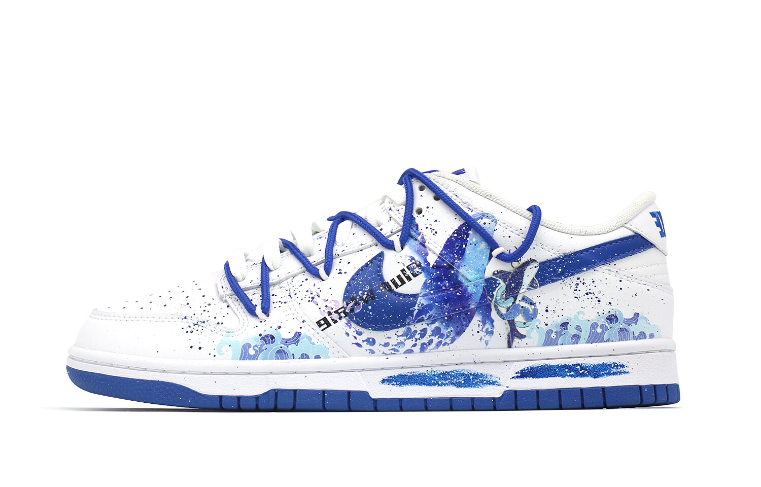 

Кроссовки Nike Dunk Skateboarding Shoes Men Low-top White/blue, синий/белый