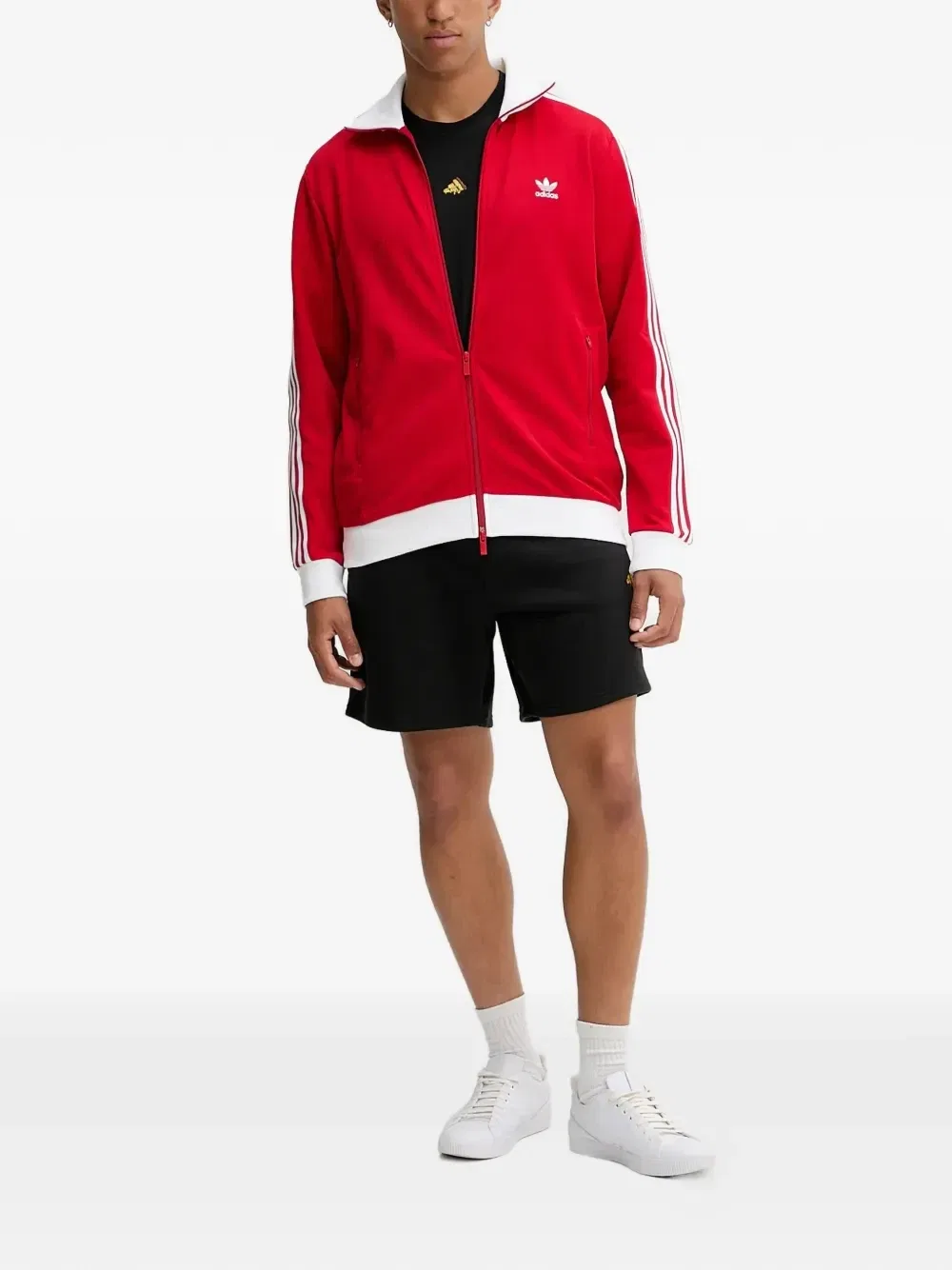 Шорты с кулиской и вышивкой Adidas, черный — фото 2