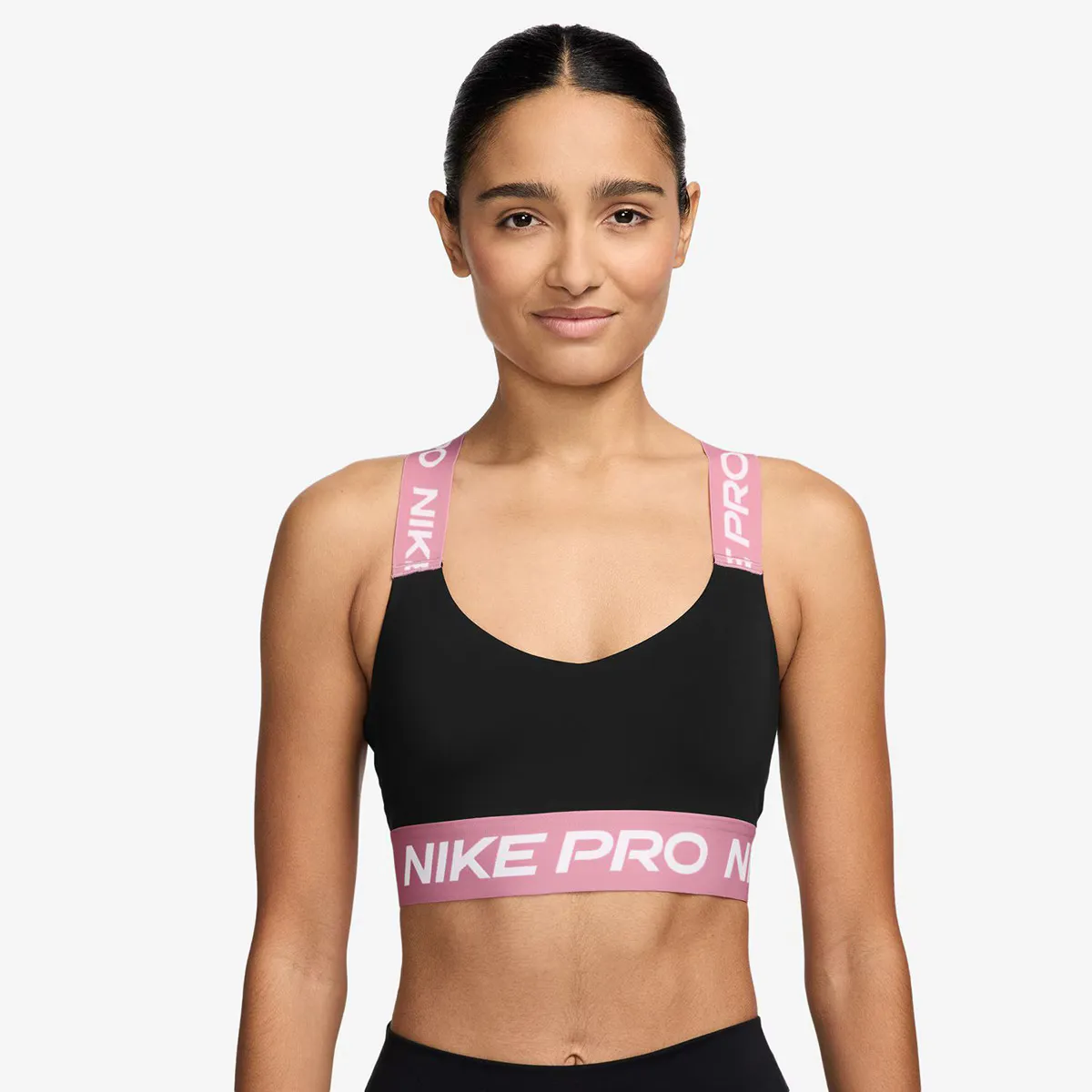 

Женский топ Nike Pro, черный/розовый