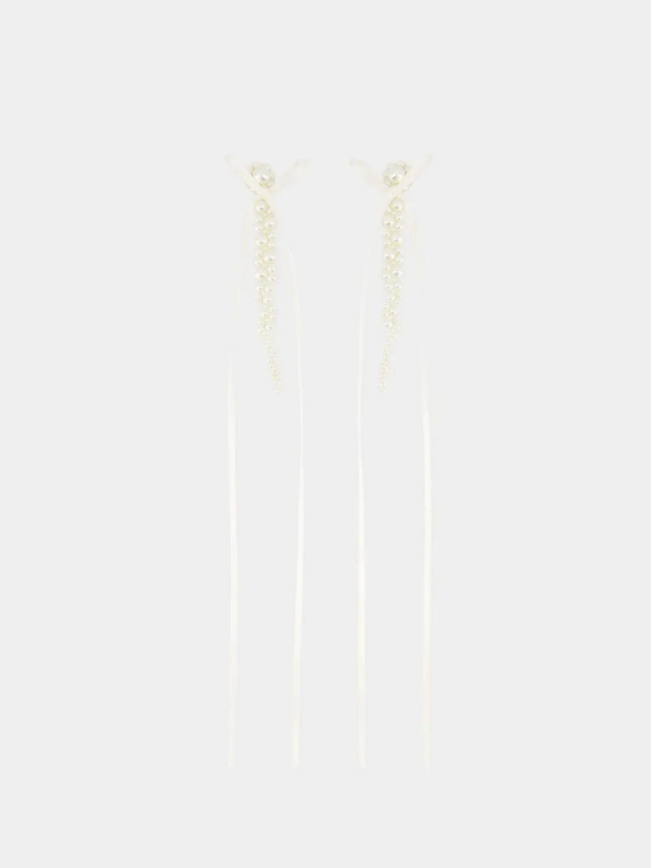 

Тонкие ленточные серьги-бантики Simone Rocha, белый