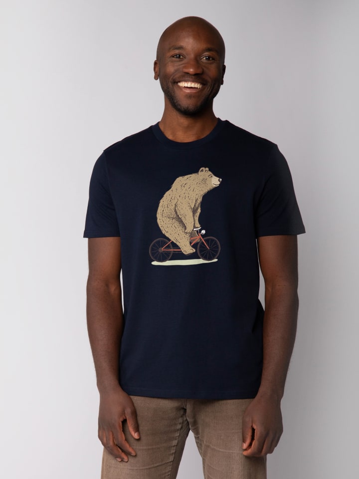 

Футболка с медведем-велосипедистом темно-синего цвета wat Apparel, Синий, Футболка с медведем-велосипедистом темно-синего цвета wat Apparel