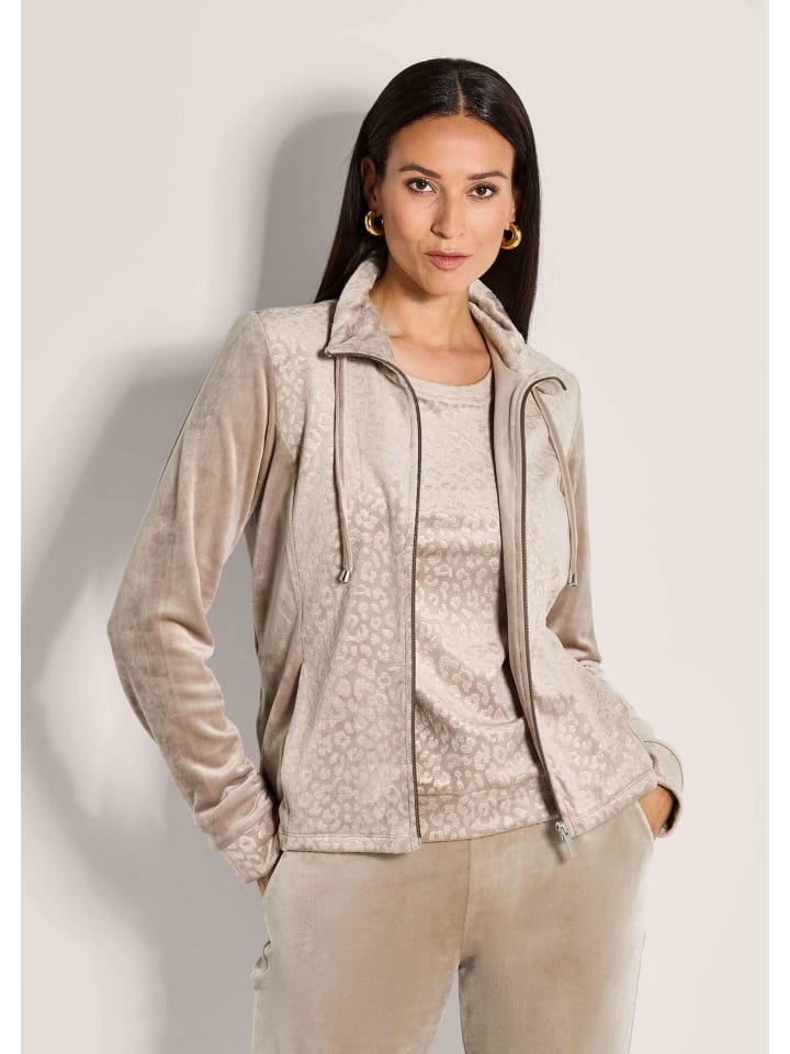 

MADELEINE Пушистая велюровая куртка на молнии, бежевого цвета